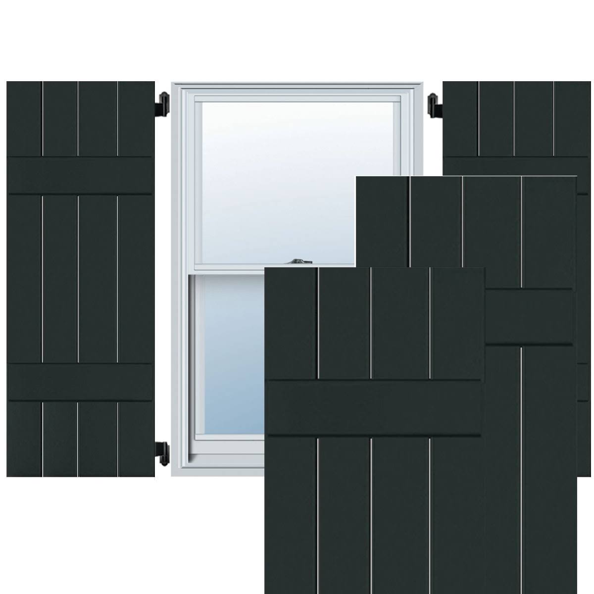Real Wood Pine Board-n-Batten Shutters G2434