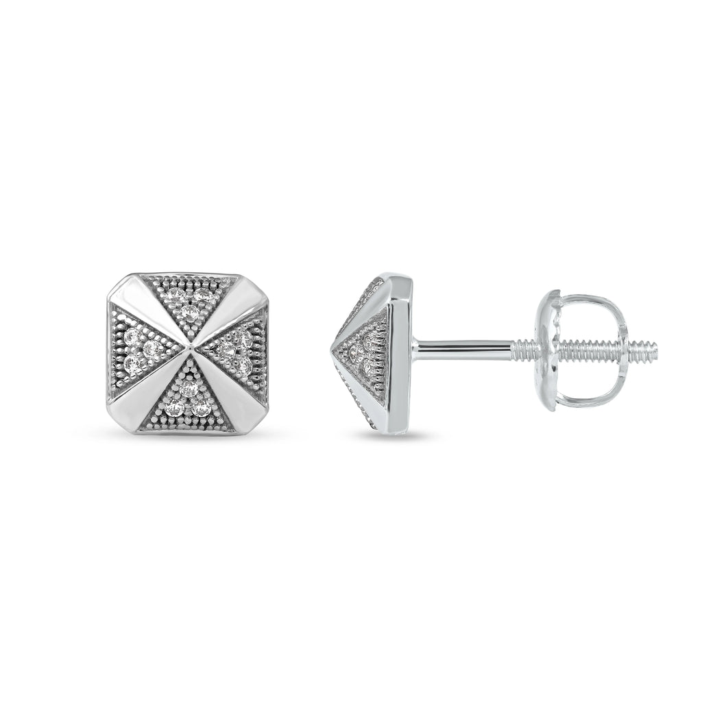 S925 Sterling Silver Diamond Stud Earrings U5349