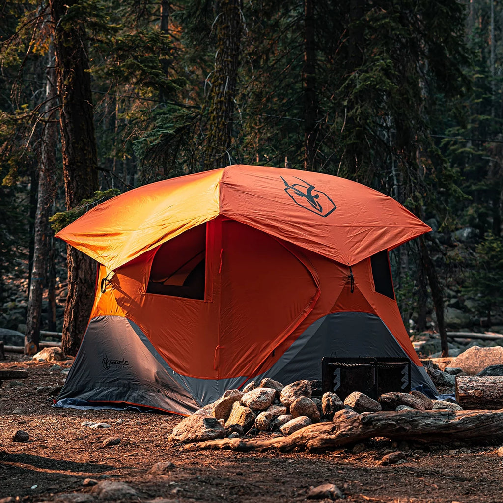 Portable Hub Tent, 4-Person, Sunset Orange X6302
