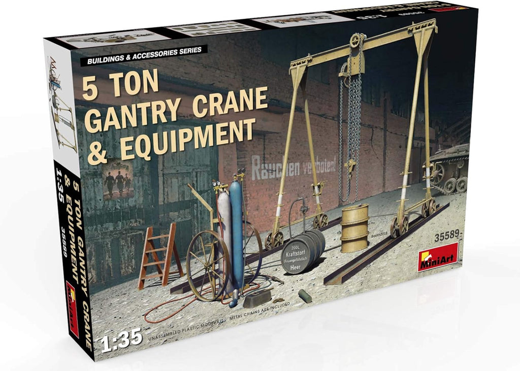 5 Ton Gantry Crane & Equipment 1/35 Scale Plastic Model Kit J572
