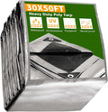 Heavy Duty Reinforced Poly Tarp Waterproof Tarpaulin 10-mil with Eyelets Q797549