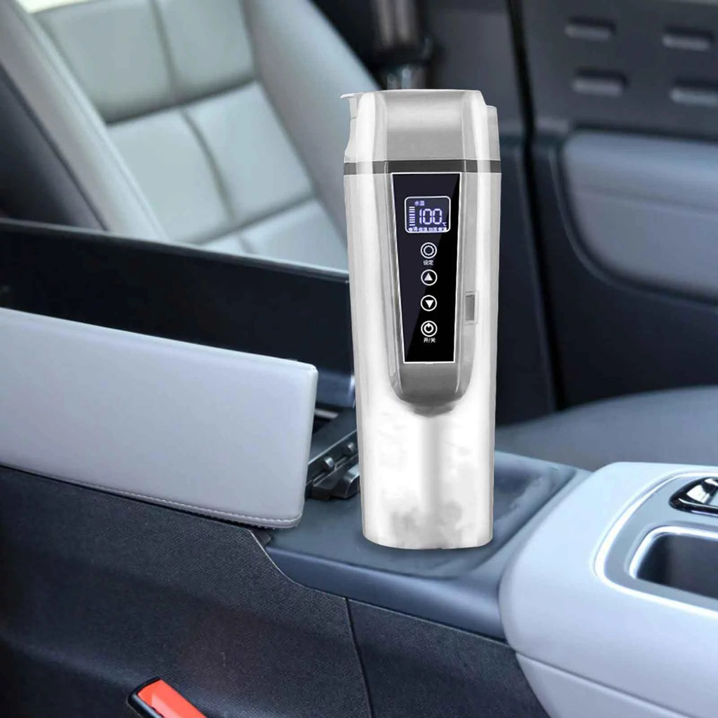 12V/24V Digital Display Heating Cup White L38846