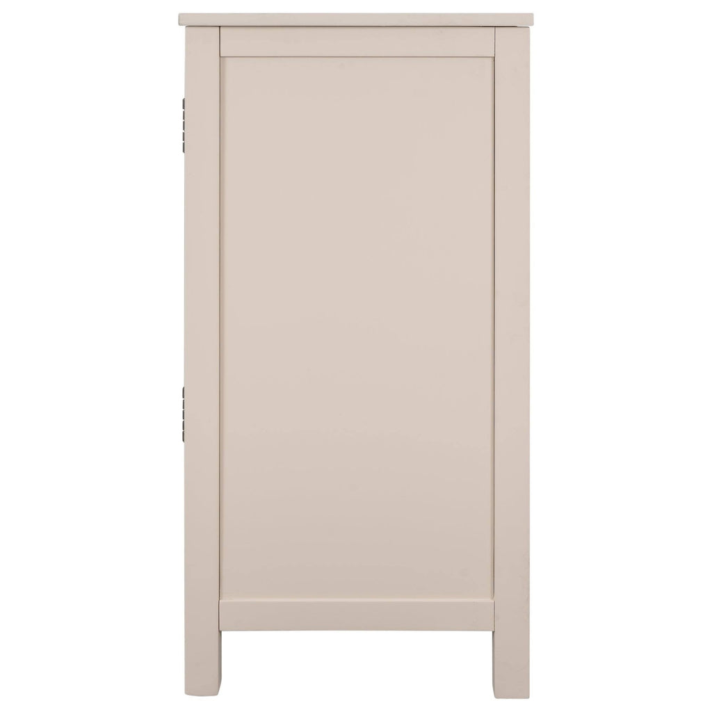 Cream White Wood Accent Sideboard Storage Cabinet with Doors and Shelf R574