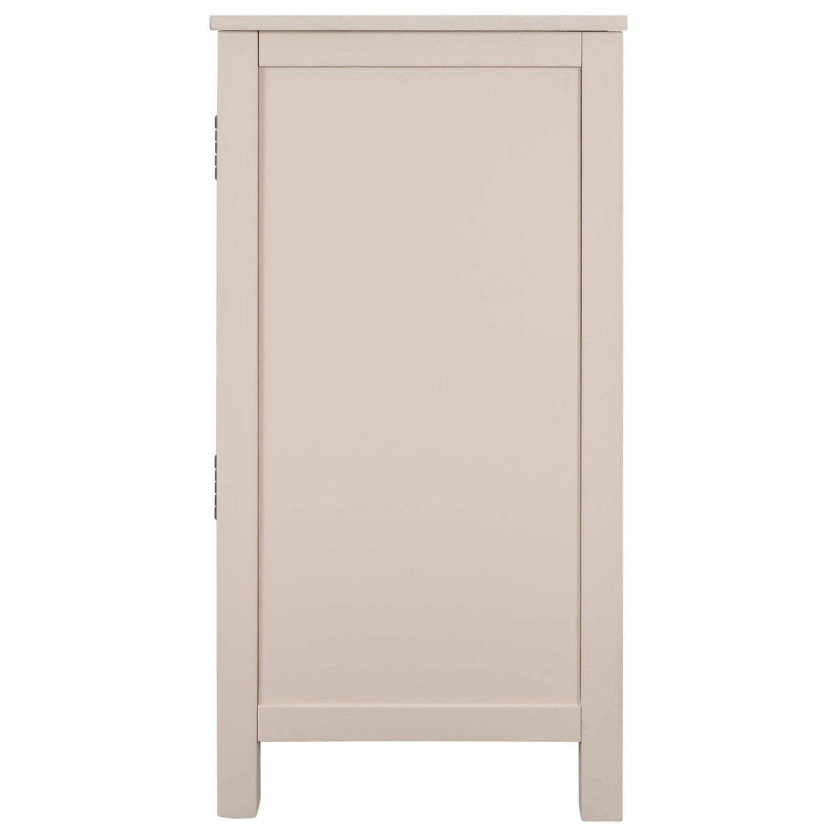 Cream White Wood Accent Sideboard Storage Cabinet with Doors and Shelf R574