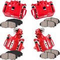 Brake Kit with Red Calipers and Ceramic Pads W668