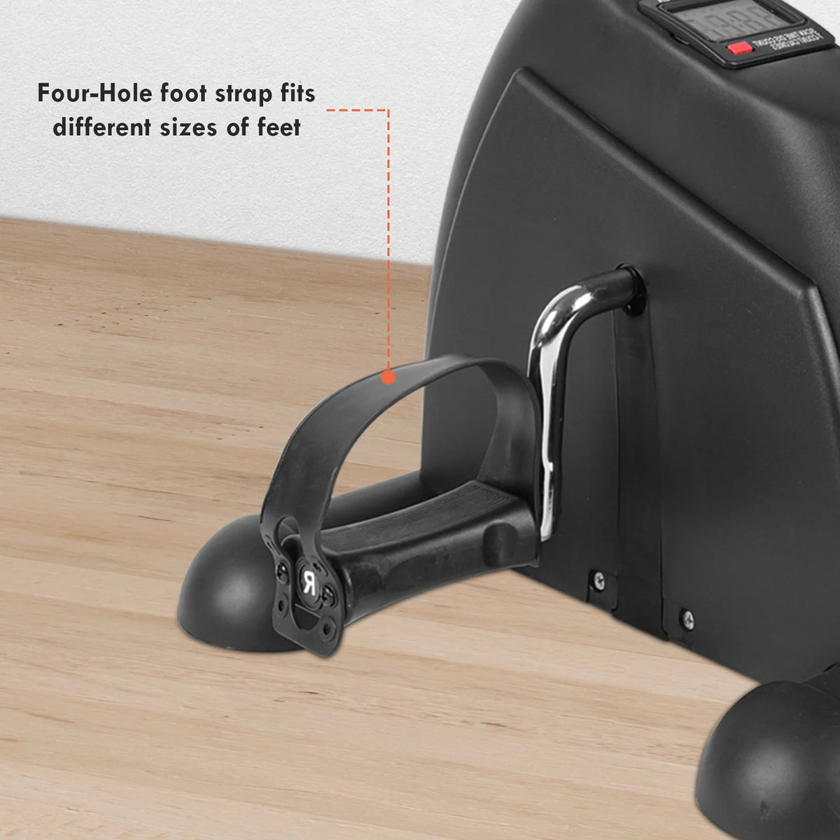 Black Under Desk Exercise Bike with LCD Display O428361