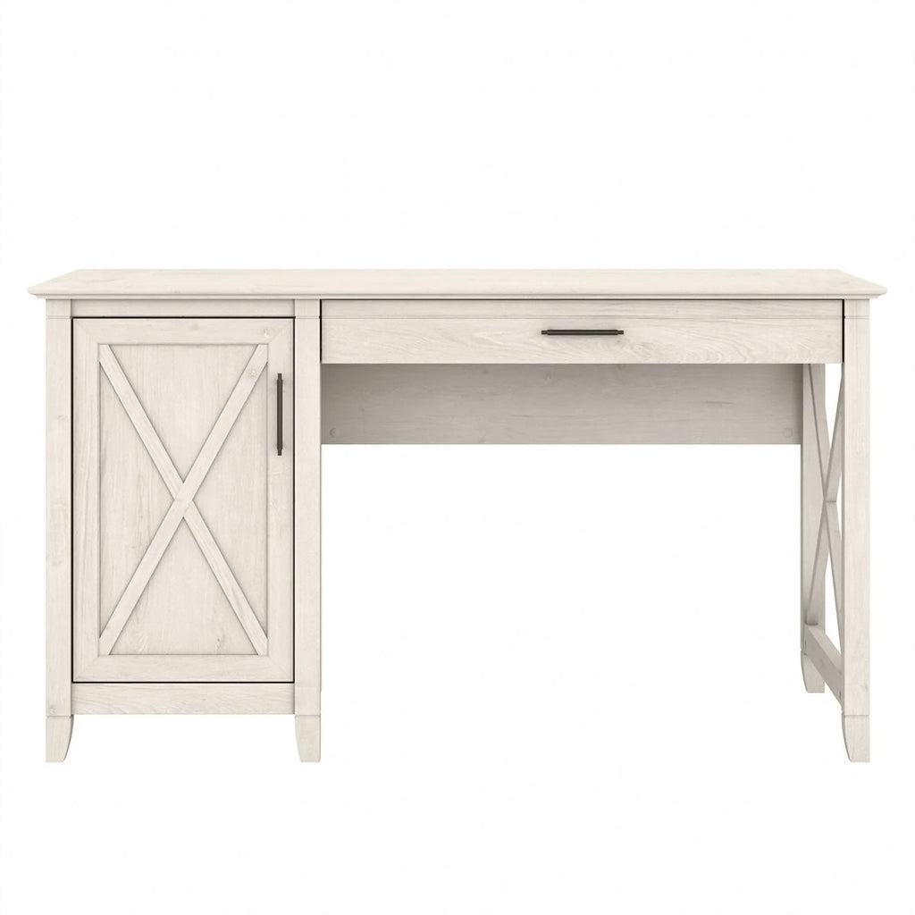 White Engineered Wood Computer Desk with Storage Z55588