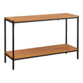 Oak Wood Console Table with Storage Shelf I666