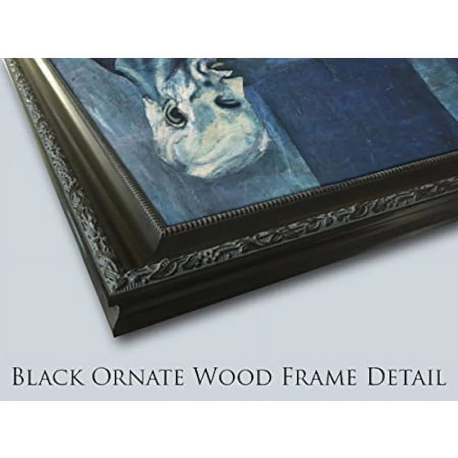 24x20 Black Ornate Wood Framed Museum Art Print R35703