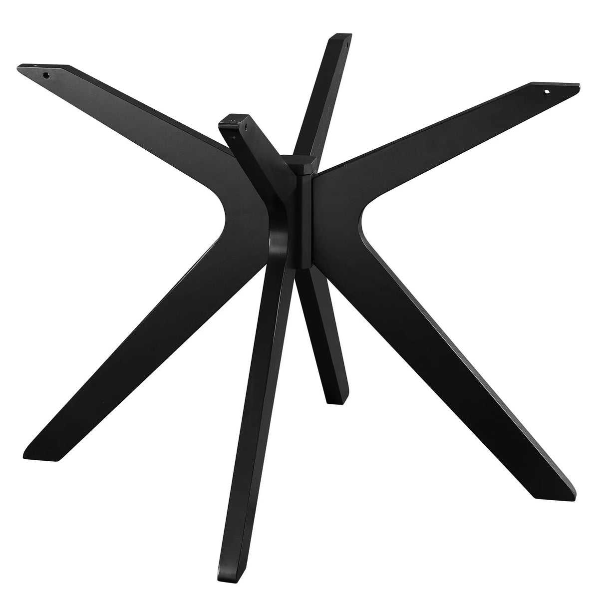 50 inch Round White Black Wood Dining Table F49852