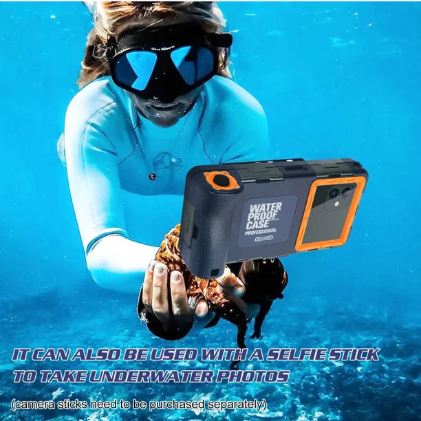 Waterproof Protective Case for Phones Up to 6.9 Inch with Lanyard D36478