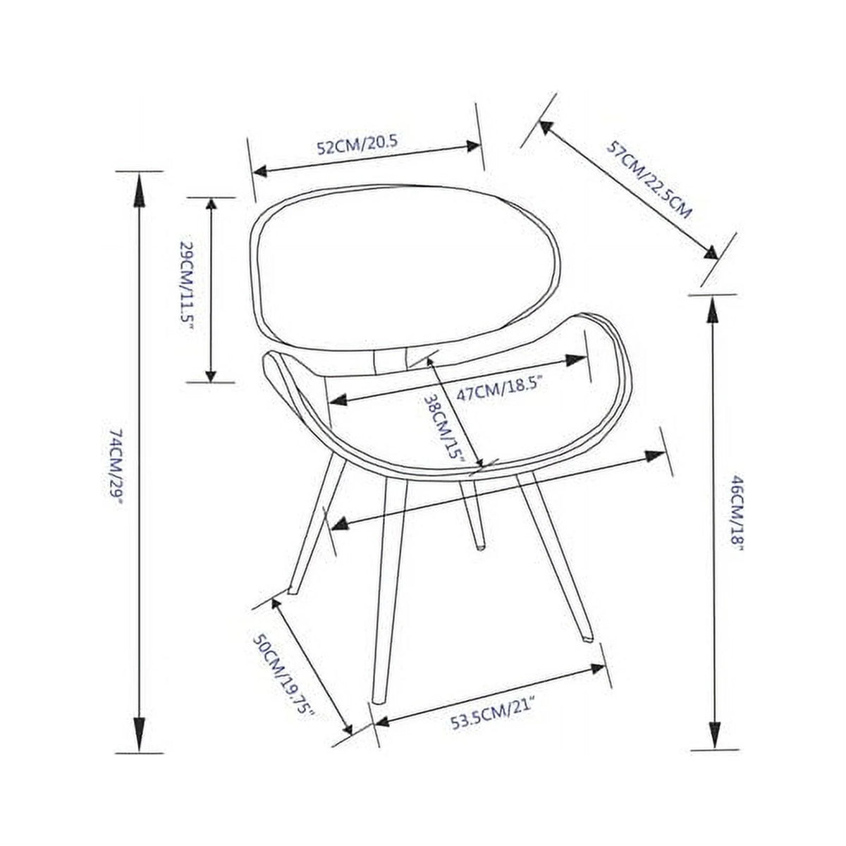 Black Faux Leather Dining Chair S11843