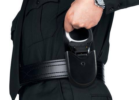 Black Steel Rigid Handcuffs I573