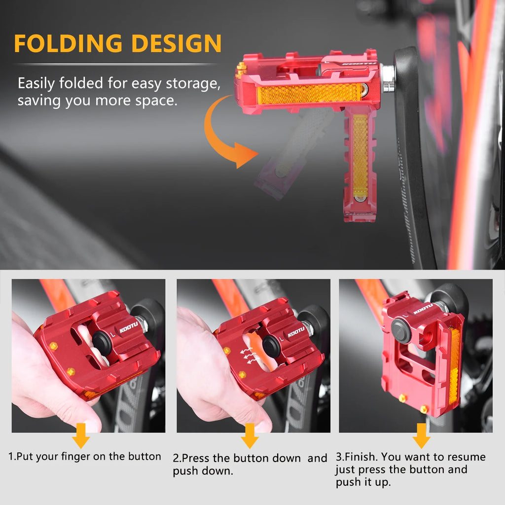 9/16 Inch Aluminum Non-Slip Folding Bike Pedals X21110