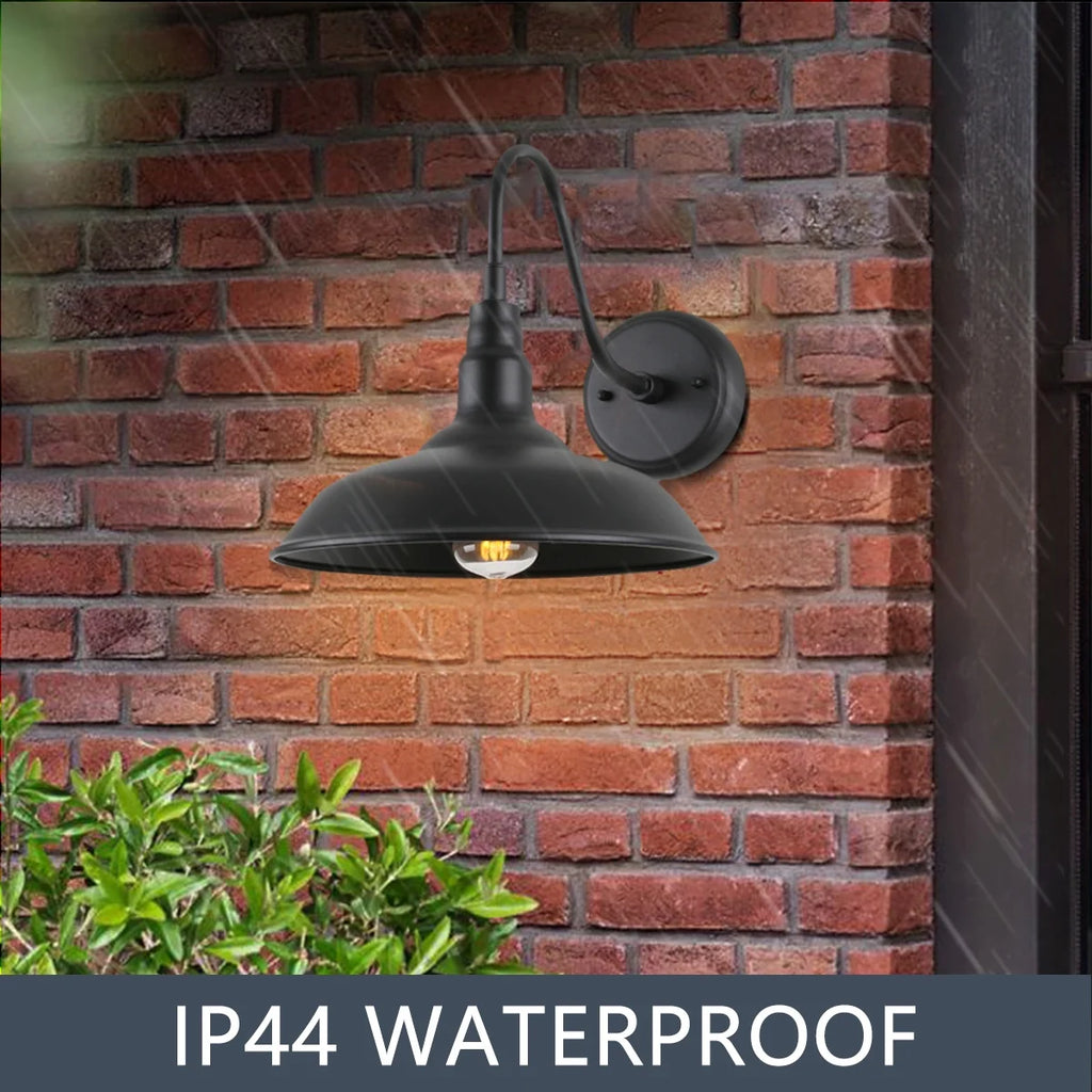 Black Gooseneck Wall Sconce 10 Inch 1 Pack V484047