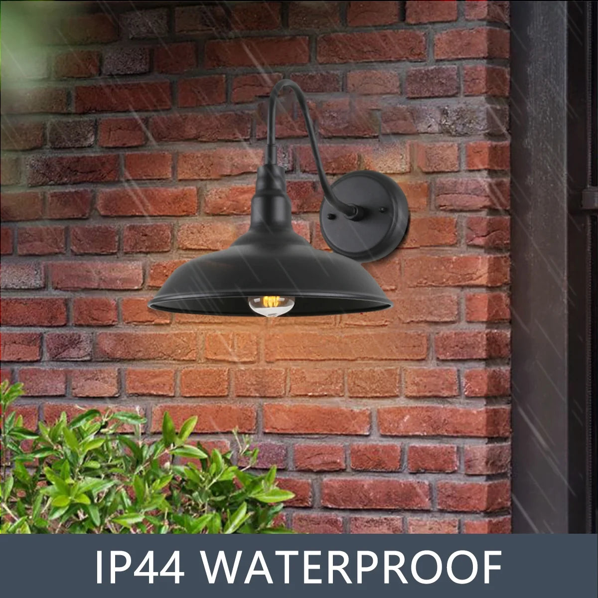 Black Gooseneck Wall Sconce 10 Inch 1 Pack V484047