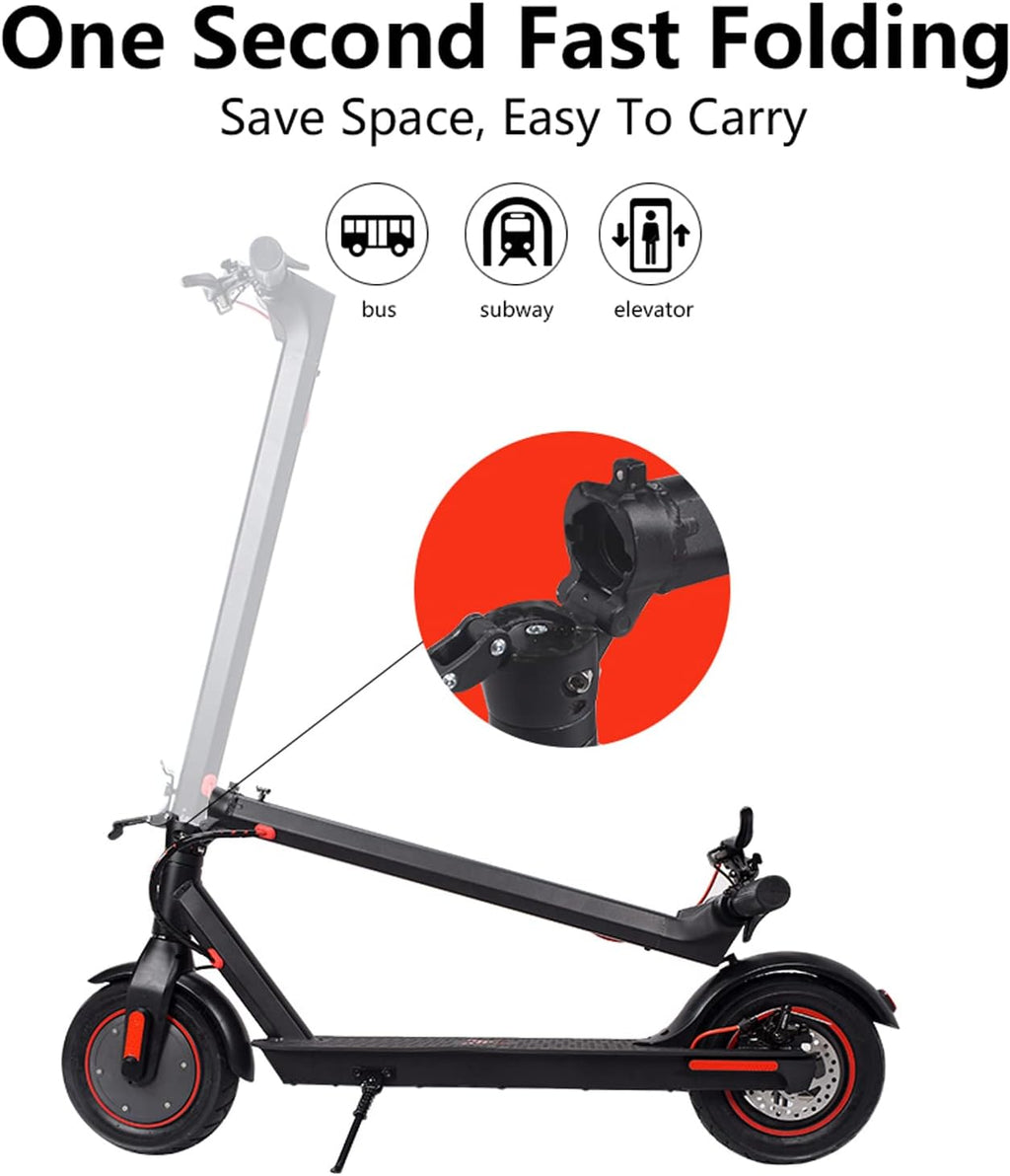 Electric Scooter with 500W Motor, 34-40 Miles Range, 15.5MPH, 10" Air Filled Tire Z416342