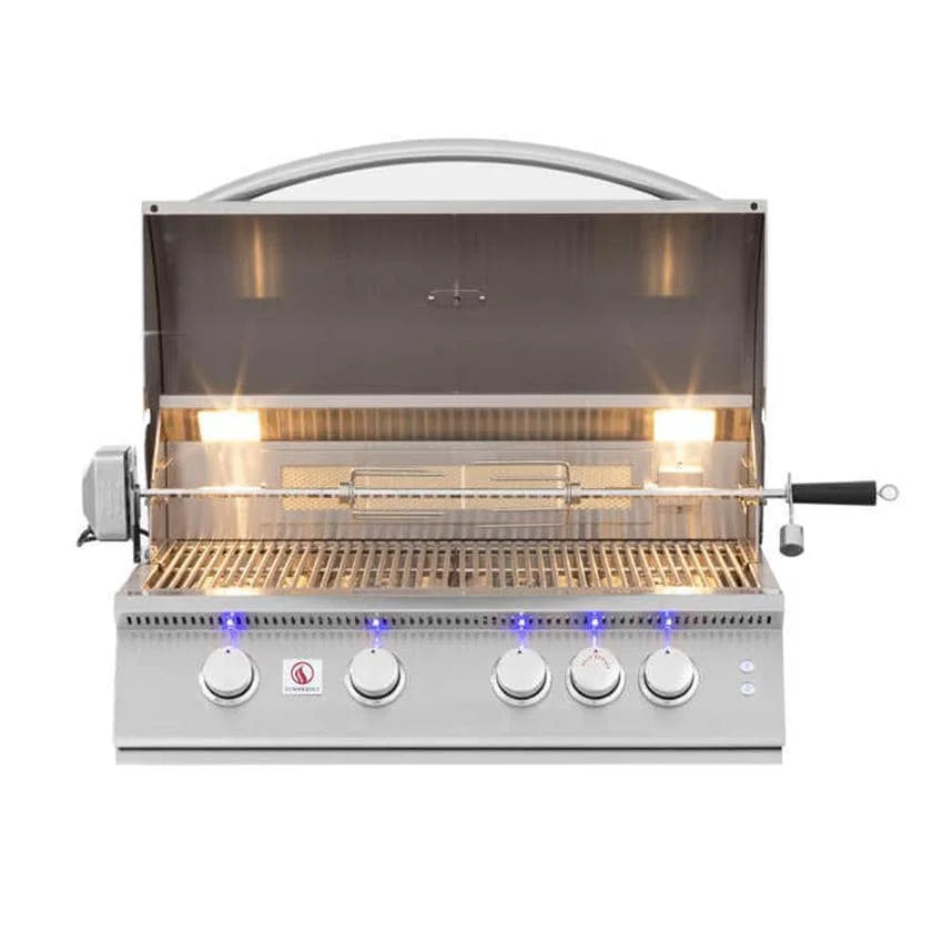 32-Inch 4-Burner Built-In Propane Gas Grill With Rear Infrared Burner Q627501