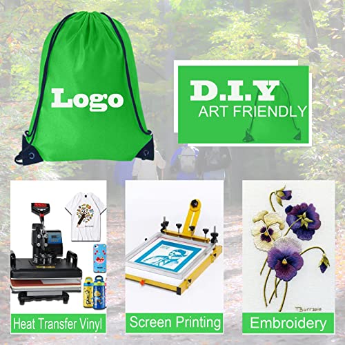 Black Nylon Drawstring Backpack 100 Pack G250863